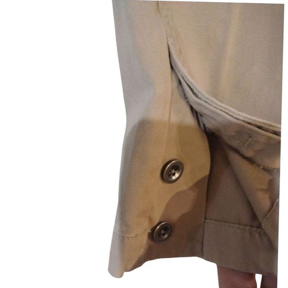 Banana Republic Cropped Stretch Khakis Size 4 Buttons at Ankles EUC - Picture 5 of 12